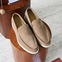 Mocassins classiques de luxe pour hommes en cuir véritable de style italien, confortables, plats, à enfiler, pour le quotidien et les occasions professionnelles
