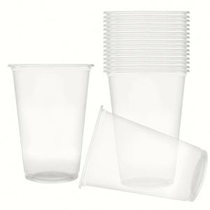 Vasos Desechables de Plástico de Entrega Rápida, 95 mm, 12/16/20/24 oz, Transparentes, Material PP en Blíster, para Jugos, Té de Burbujas, Boba - Product Image 1