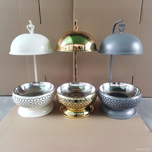 Stainless Steel <b>Buffet</b> <b>Warmer</b> Gold 8L Circular Food Holding Stove Hotel Restaurant Use - Product Image 2