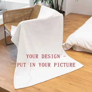Customized Photo Throw Blanket Flannel Printing DIY Blanket Custom Thin Quilt for Bed for Adults Kids Gift/