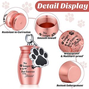 Urna De Cão Personalizado Chaveiro Aço Inoxidável Impermeável Cremação Gato Cão De Estimação Urna Chave Cadeias Pet Cinzas Pet Lembrança Chaveiro Memorial - Product Image 3