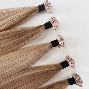 Venta al por mayor de extensiones de cabello de queratina con cutícula alineada virgen Micro U Tip doble dibujado Remy europeo 100% cabello humano teñido blanqueado - Product Image 2