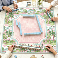 Housse de table de mahjong américaine personnalisée, tapis de jeu en caoutchouc imperméable avec règles de Charleston, faible MOQ, directement de l'usine