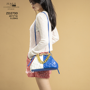 Jiali QAZA, nuevo diseñador, bolsos de noche de cuero PU para mujer, hermosos bolsos de celosía de diamantes con decoración bordada, el mejor precio - Product Image 3