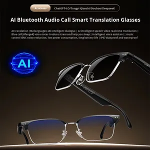 Gafas inteligentes de traducción Ai W100D para Control de voz <span class=keywords><strong>Bluetooth</strong></span>, resistente al agua, 4K, llamadas deportivas, reproducción de música, transfronteriza - Product Image 2