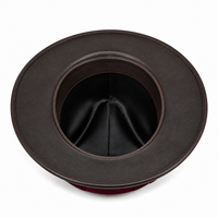 Sombrero de Vaquero de Lujo de Alta Gama con Cinta de Terciopelo, Color Personalizado Vintage, Ala Ancha, Gorra Plana para Hombre, para Actividades al Aire Libre y Equitación