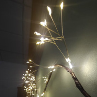 Guirlandes lumineuses en PVC blanc chaud 1,6 m IP44 LED avec télécommande pour décorations de Noël intérieures/extérieures