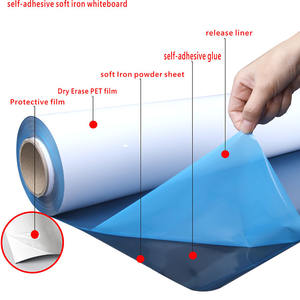 Pizarra Blanca Autoadhesiva Flexible Reforzada con Acero PET para Tablero <span class=keywords><strong>de</strong></span> Anuncios y Notificaciones <span class=keywords><strong>de</strong></span> Oficina, Tamaño 0.9x20m, Marca MAG DRAW - Product Image 5