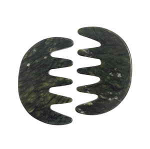 Cepillo de masaje para cabeza de jade Xiuyan de cinco dientes - Product Image 1