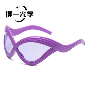 แว่นกันแดดทรงแคทอาย สีดำ UV400 กรอบ PC แฟชั่นสำหรับทุกเพศ - Product Image 4