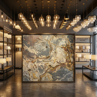 Revêtement mural en pierre S Blanc, finition à diffusion de lumière pure, pour murs et plafonds intérieurs rétroéclairés, sûr, moderne, minimaliste, décoratif