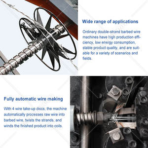 Máquina automática OCEAN para fabricar alambre de púas de hierro con 4 púas y malla de seguridad para Sudáfrica, a la venta - Product Image 4