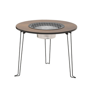 Outdoor Tea Table Stove Round Folding Portable Camping Barbecue Set 47X60 With Grill Feature - Product Image 5