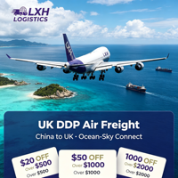 Transitaire FBA professionnel Chine-Royaume-Uni, service logistique aérien DDP