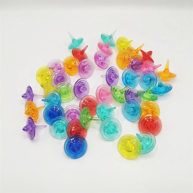 Fashion Pop Gift Kids Cartoon Acrylic Crystal Luminous Gyro Hand Spinner Top Fidget Toy for 50mm 60mm Vending Capsule