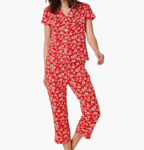 ชุดนอนผ้าฝ้ายแสนสบายสไตล์หรูหรา แขนสั้น เอวยางยืด ระบายอากาศดี สำหรับผู้หญิ<span class=keywords><strong>ง</strong></span> ขายส่งจากโรง<span class=keywords><strong>ง</strong></span>าน - Product Image 3