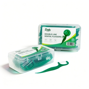 Fil dentaire <span class=keywords><strong>Double</strong></span> Menthe pour soins bucco-dentaires, résistant à la déchirure, en PE, avec grande poignée confortable, qualité alimentaire, certifié GMP, usine avec 25 ans d'expérience - Product Image 2