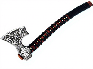 Hacha Vikinga con Cabeza de Acero al Carbono Forjado a Mano, para Uso Industrial y Bricolaje, Mango de Madera Natural, Hoja de 6 Pulgadas, Longitud Total de 18 Pulgadas - Product Image 4