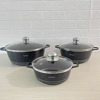 Ensemble de 6 casseroles et faitouts en aluminium granité de haute qualité pour la cuisson et la préparation des repas – Vente en gros