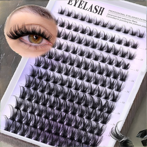 NQ Eyelash Factory Machine Made 0.07mm 10-16mm Natural Length Volume 6D-8D Self-Adhesive Eyelash Extensions Press-On Box - Product Image 3