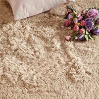 Tapis en soie et laine transfrontalier, moelleux, à poils longs, doux et esthétique, pour salon, chambre à coucher, chambre d'enfant, salle de jeux, de qualité supérieure