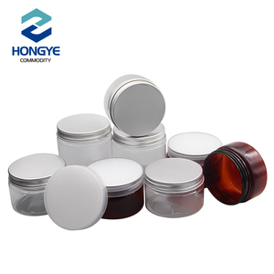 Bán buôn 100-250g nhựa <span class=keywords><strong>Jar</strong></span> kem bao bì rỗng cơ thể mỹ phẩm rõ ràng lọ với nhôm vít mũ container - Product Image 1