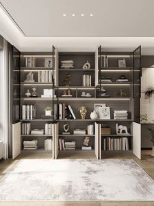 Librería de madera maciza, librería francesa, exhibición para el hogar, oficina, sala de estar, muebles y biblioteca, vitrina - Product Image 2