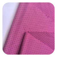 Kain Rajut Elastis Breathable 160GSM 95% Poliester 5% Spandex Model Butterfly Bird Eye Mesh untuk Pakaian Olahraga, Seragam Tenis, Kaos Polo