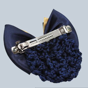 2023 mode à la <span class=keywords><strong>main</strong></span> bureau dame strass noeud papillon Barrette pince à cheveux couverture nœud papillon Net chignon profond <span class=keywords><strong>Snood</strong></span> pour cheveux longs - Product Image 6