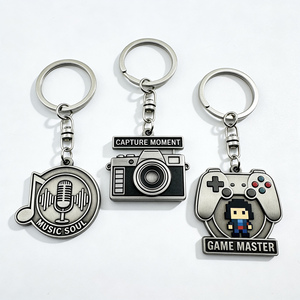 Llavero de Metal Personalizado con Forma de Oso, Regalo Coleccionable, Llavero con Colgante de Violín de Metal - Product Image 4