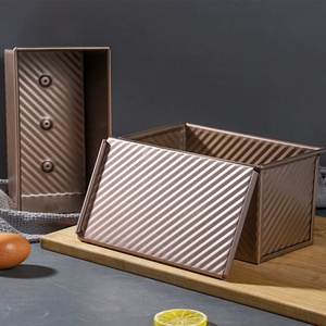 Stampi per pane con coperchio in acciaio al carbonio antiaderente, teglie per toast e pane fatto in casa, ideali per sandwich e pane a lievitazione naturale - Product Image 4