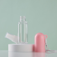 Flacon pulvérisateur vide en plastique de 20 ml, rechargeable, pour parfum ou désinfectant pour les mains, avec anneau porte-clés