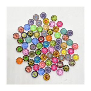 200 Pieces of <strong>Glass</strong> Nugget Round Shape With Dia 10mm 12mm 14mm 16mm Mandala <strong>Glass</strong> <strong>Bead</strong> <strong>Mosaic</strong> - Product Image 5