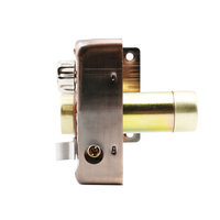 Serrure de porte de style ancien 120 mm, cylindre en laiton massif, pêne dormant, serrure de jante droite pour portail de jardin en métal