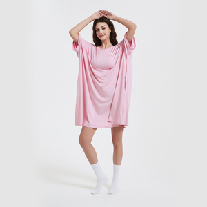 Maglietta da <span class=keywords><strong>notte</strong></span> con motivo personalizzato Eco Friendly taglia unica per tutta la <span class=keywords><strong>notte</strong></span> morbida taglie forti per dormire da donna - Product Image 4