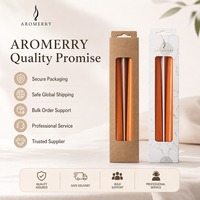 Élégantes bougies coniques métalliques mates de 20 cm pour mariage, table, fête, décoration de la maison, bougies longues de 2,2 cm de diamètre