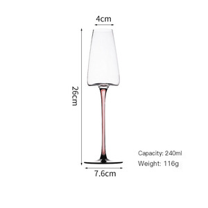 <span class=keywords><strong>Gobelet</strong></span> de Bourgogne de luxe haut de gamme, cadeau d'anniversaire, verre en cristal rose pour filles, verre à vin rouge - Product Image 2