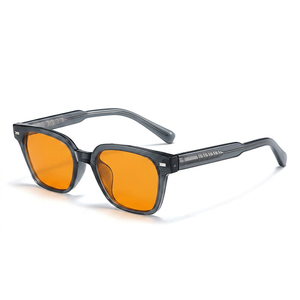 Lunettes de protection <span class=keywords><strong>anti</strong></span>-lumière bleue à monture ronde, verres TR90, pour la conduite de nuit, bloquant la lumière rouge, orange, jaune et bleue - Product Image 3