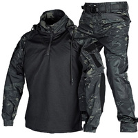 Nouvelle Offre Spéciale : Combinaison de Combat Camouflage G2 – Tenue Tactique Noire Idéale pour l'Entraînement et les Activités de Plein Air (Randonnée, Entraînement)