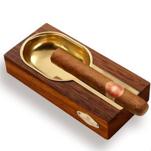 Cenicero de Puros de Madera Maciza de Lujo, Portátil, de Una Sola Ranura, con Forma Rectangular y Diseño de Alitas de Pollo, para Uso en el Hogar, el Automóvil y Restaurantes - Product Image 4