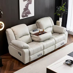 Divano in Pelle Multifunzionale di Prima Classe Zero Wall, Design Moderno per Piccoli Spazi, Home Theater, Soggiorno, Appartamento, Struttura in Metallo - Product Image 3