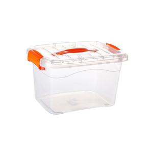 Grands bacs de rangement multifonctionnels transparents avec fermoirs, boîtes de rangement en plastique empilables avec poignée à verrouillage et roulettes, couvercles - Product Image 1