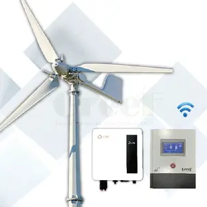 10kw 20kw太阳能风力发电机套件分体式家用家用电池发电机房屋储能系统