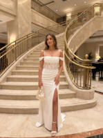 Robe de mariée corset pour mariée, grande taille, style robe de bal, avec appliques de dentelle personnalisées, en satin ivoire avec traîne