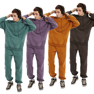 Fabricant en gros, survêtements de sport 100% polyester pour hommes, logo personnalisé, survêtement d'hiver, sweat-shirt en polaire, tissu uni, respirant, ample - Product Image 4