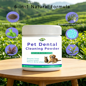 Polvo de Limpieza Dental para Mascotas Herblife de Marca Privada OEM, 5.29 oz, Polvo de Limpieza Bucal para Perros y Gatos - Product Image 2