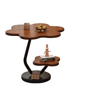 Modern Minimalist Small Coffee <b>Table</b> with Storage Rack and Iron Frame for Living Room and Bedroom Home Furniture Wood Top - Product Image 2