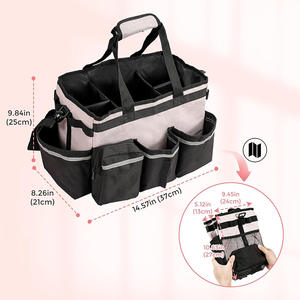 Sac de réparation automobile d'extérieur, fournitures de nettoyage, matériau en polyester, organisateur de nettoyage pliable portable - Product Image 6