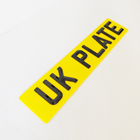 Lettres de plaque d'immatriculation 4D ABS pour plaque d'immatriculation de voiture britannique Plaque acrylique réfléchissante vierge avec trophées Médailles et plaques Style