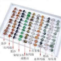 Lot de 100 bagues en gros pour articles de boutique pour la revente bagues en cristal en vrac liquidation de bijoux Anillos De Piedras Naturales